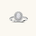 Double Halo Promise Moissanite Ring