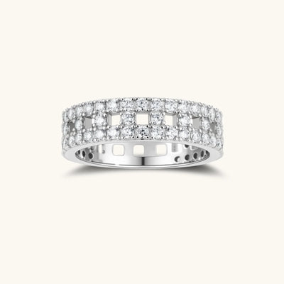 Stellar Row Moissanite Ring