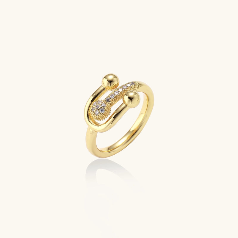 Safety Pin Statement Ring