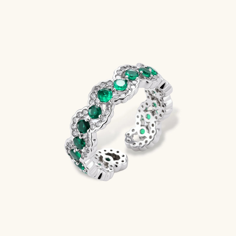 Emerald Wave Ring