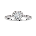Heart Halo Moissanite Ring